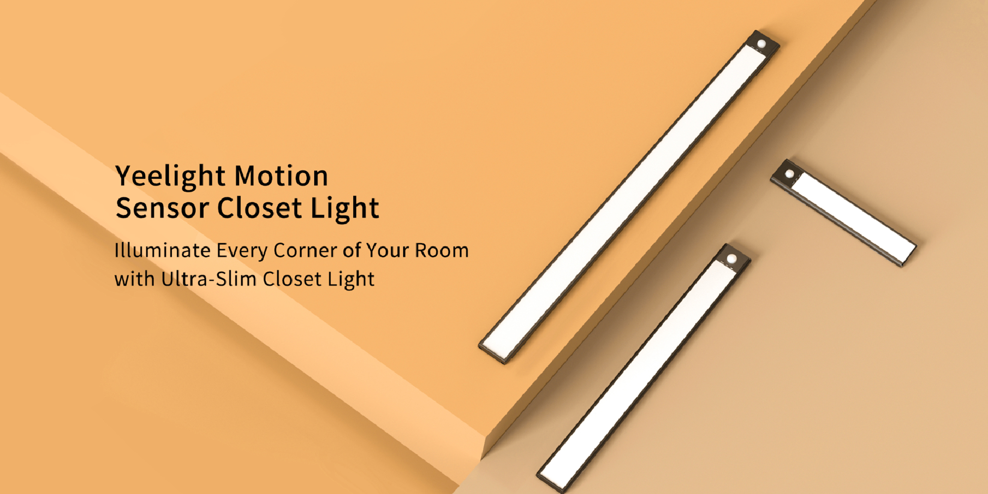 Yeelight Motion Sensor Closet Light: Dimmable Ambiance Lighting, 2700K Warm Lighting with a Soft Glow, Hands-Free Lighting