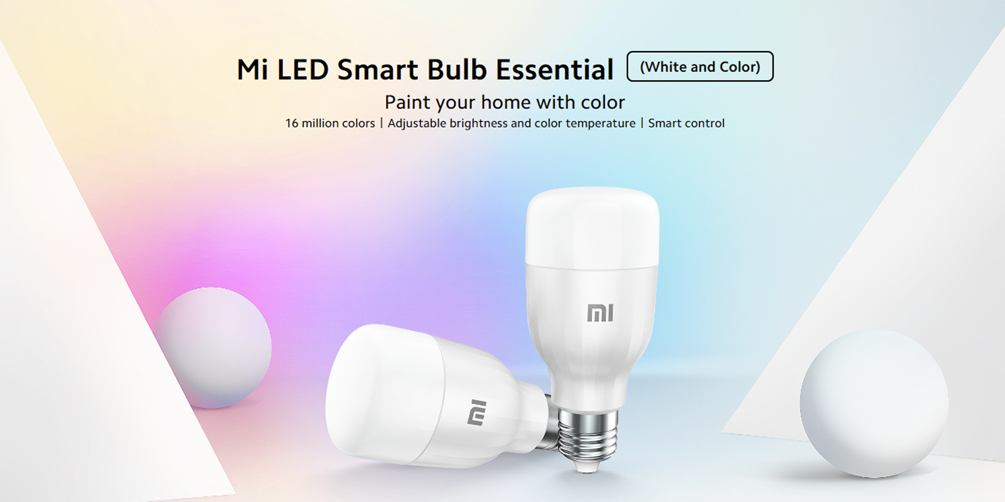 Mi LED Smart Bulb Essential:(White and Color) Wi-Fi, Smart Control, Energy Saving