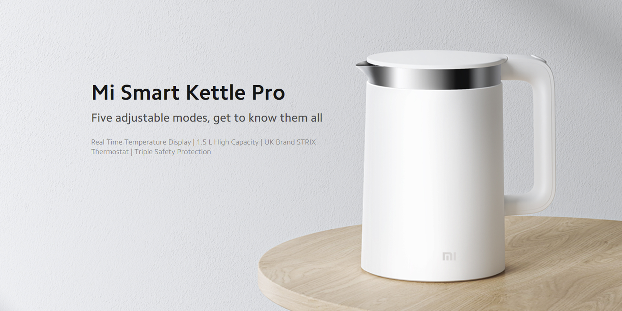 Xiaomi Mi Smart Electric Kettle Pro Water Boiler With Mobile App Control, 1.5L Water Capacity, Bluetooth 4.0, Stainless Steel