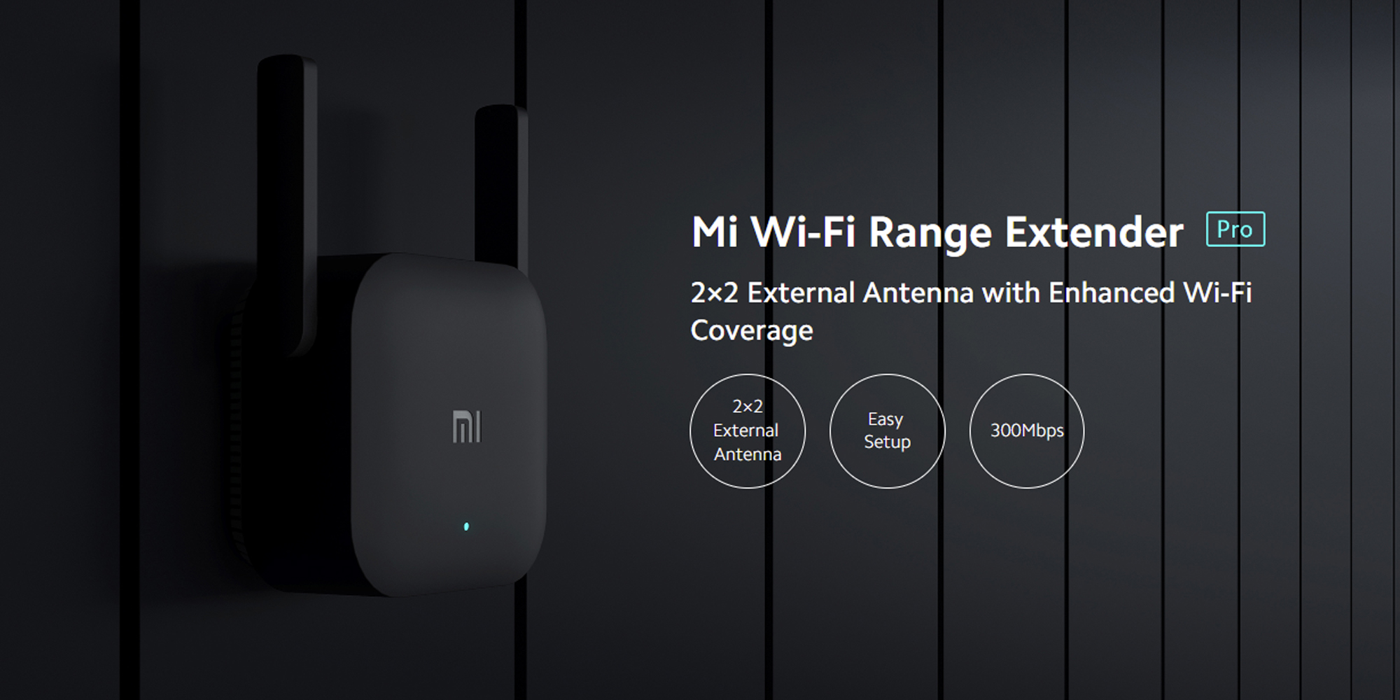 Xiaomi Mi Wi-Fi Range Extender Pro: 2.4GHz Wi-Fi Extender with 2x2 External Antennas, Up to 300Mbps Speed, Connects up to 16 Devices