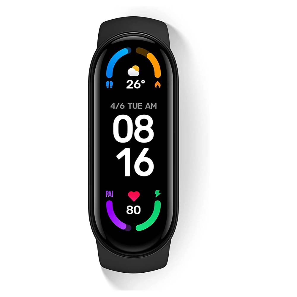 Xiaomi Mi Smart Band 6 Sports Smart Bracelet Black with 1.56" AMOLED Display, 30 Sports Modes, Heart Rate Monitor, Sleep Tracker, 14 Days of Battery Life